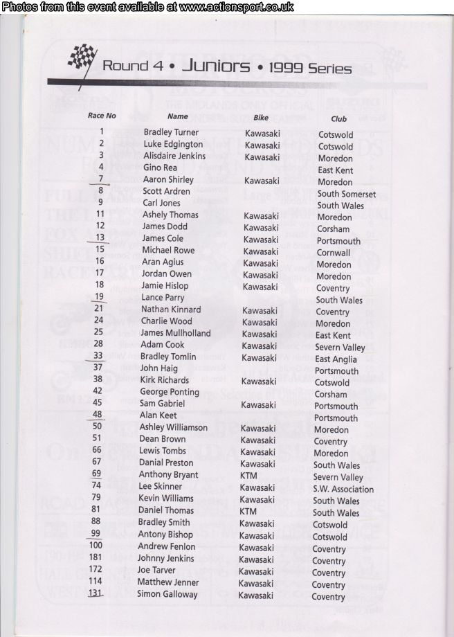 Event programme page